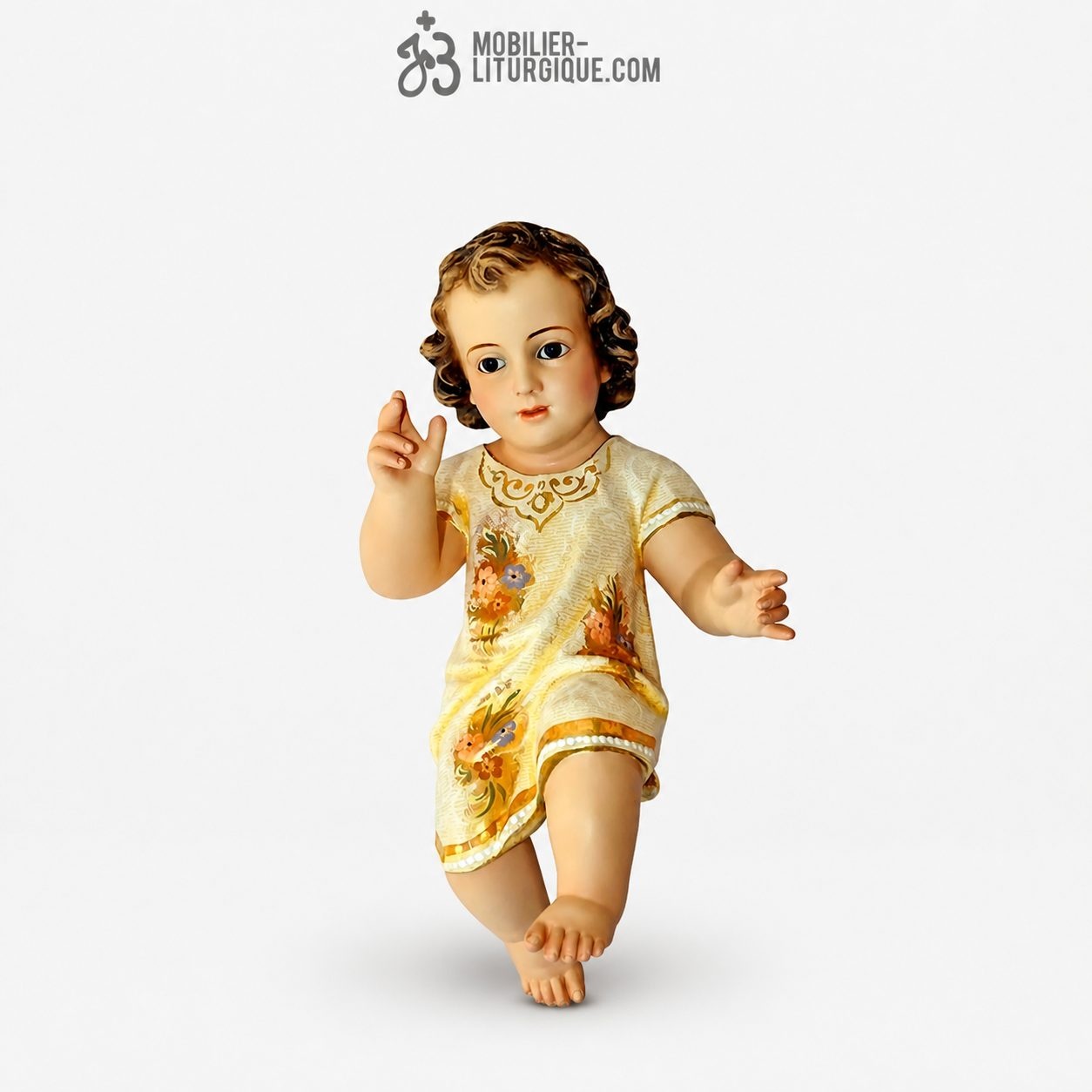 Statue J&eacute;sus enfant Polychrome Antique