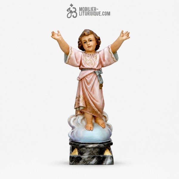 Statue J�sus enfant Polychrome Antique
