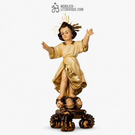 Statue J�sus enfant Polychrome Antique