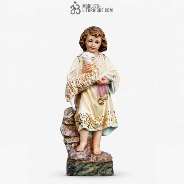 Statue J�sus enfant Polychrome Antique