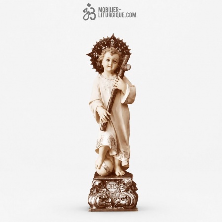 Statue J&eacute;sus enfant Polychrome Antique