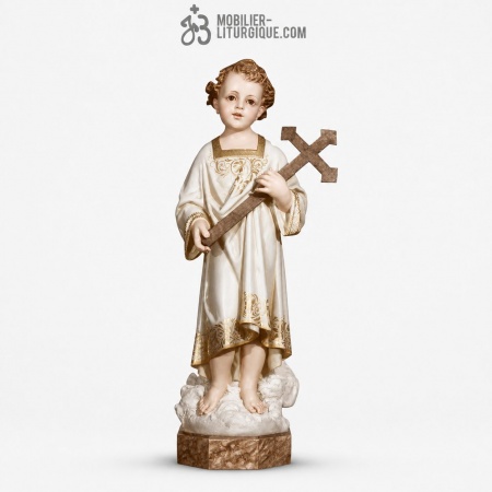 Statue J&eacute;sus enfant Polychrome Antique