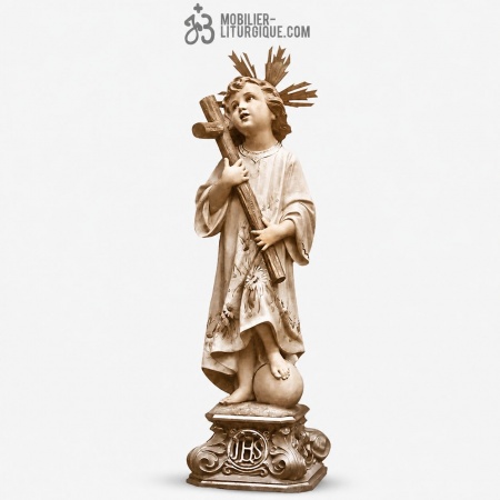 Statue J&eacute;sus enfant Polychrome Antique