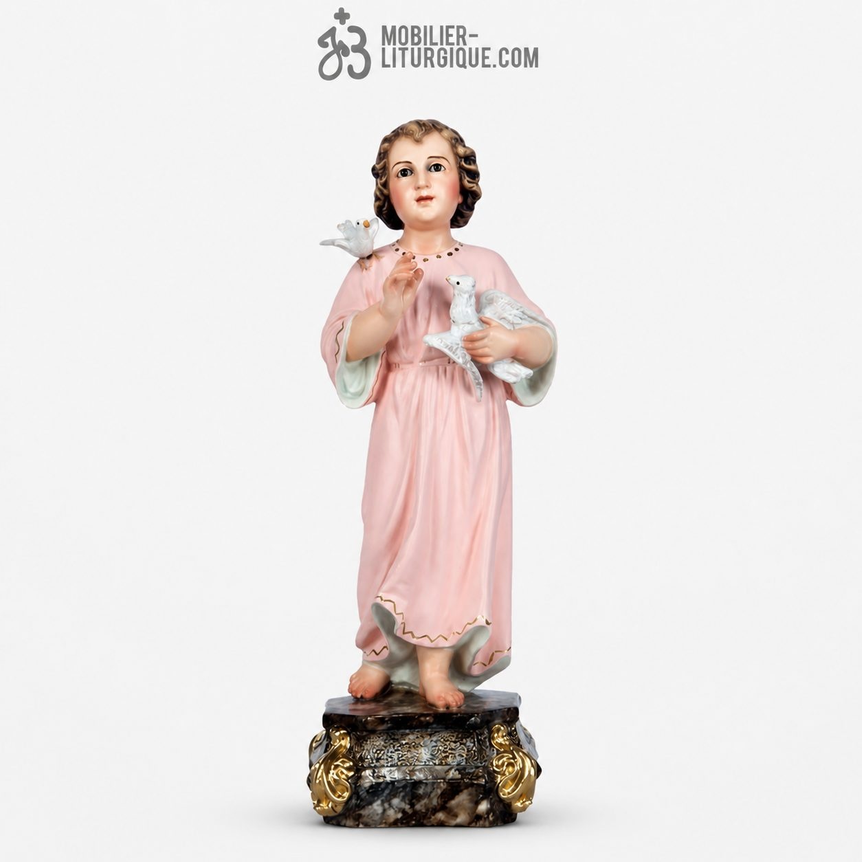 Statue J&eacute;sus enfant Polychrome Antique