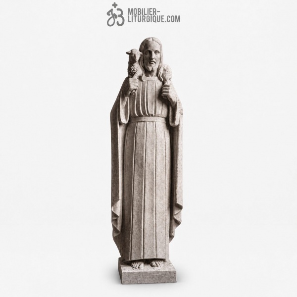 Statue J�sus le Bon Pasteur : statue sur mesure Marbre