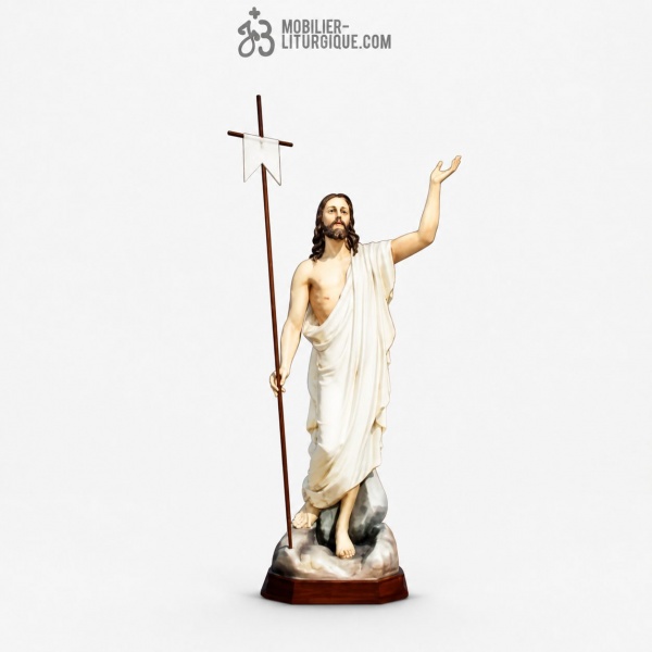 Statue J�sus Ressuscit� Polychrome