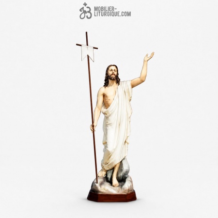 Statue J&eacute;sus Ressuscit&eacute; Polychrome