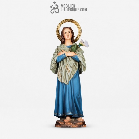 Statue Maria Goretti Polychrome Antique