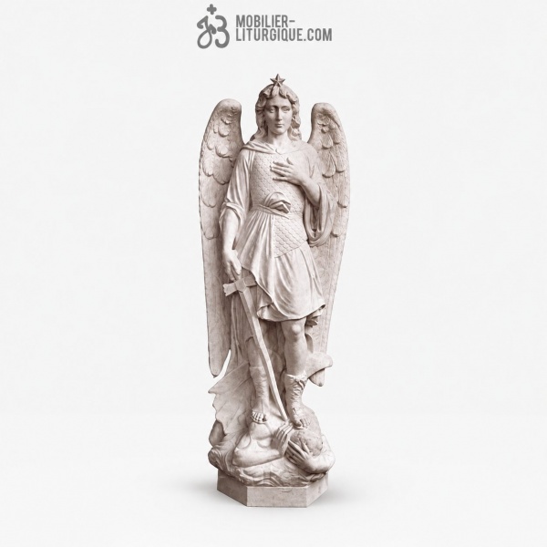 Statue Michel Archange : statue sur-mesure Marbre