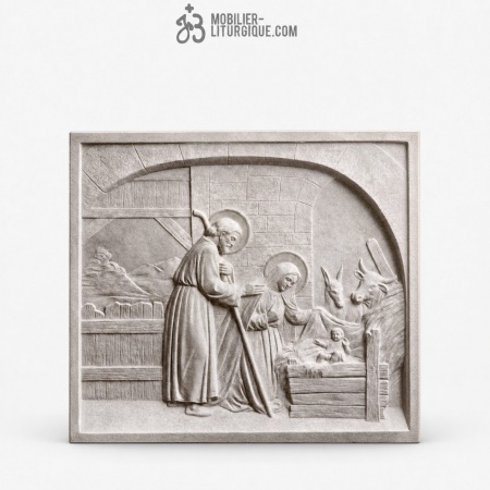Statue Nativit&eacute; Marbre