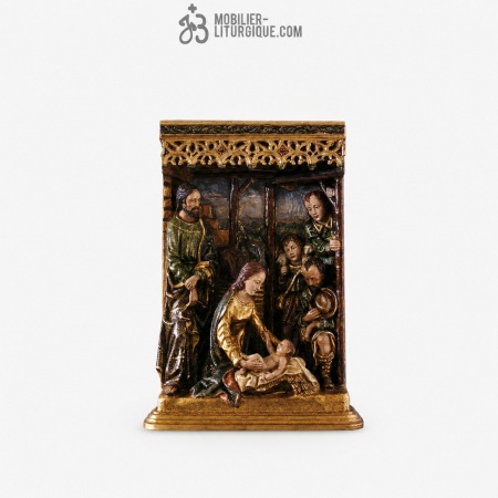 Statue Nativite Polychrome