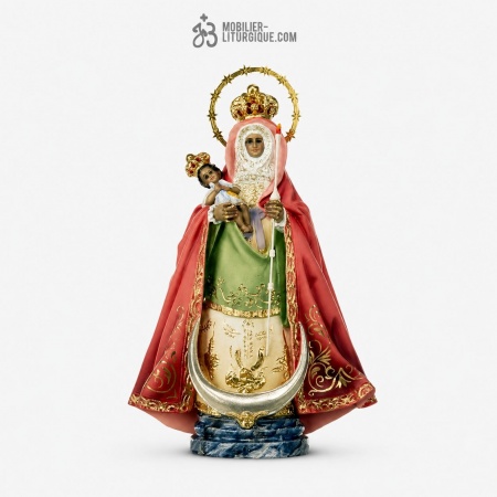 Statue Notre Dame de Candelara Polychrome Antique