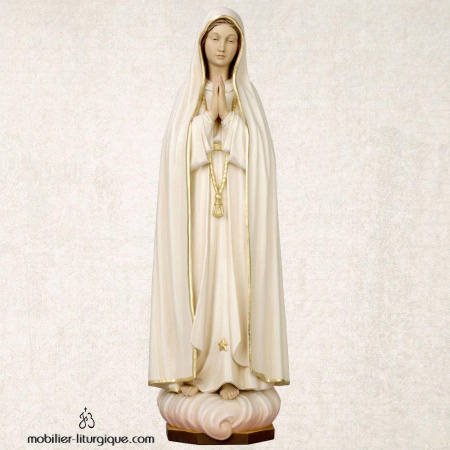 Statue Notre Dame de Fatima en bois