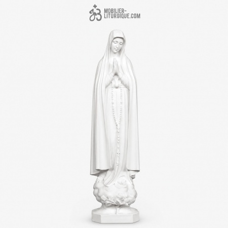 Statue Notre Dame de Fatima en marbre blanc,100 cm