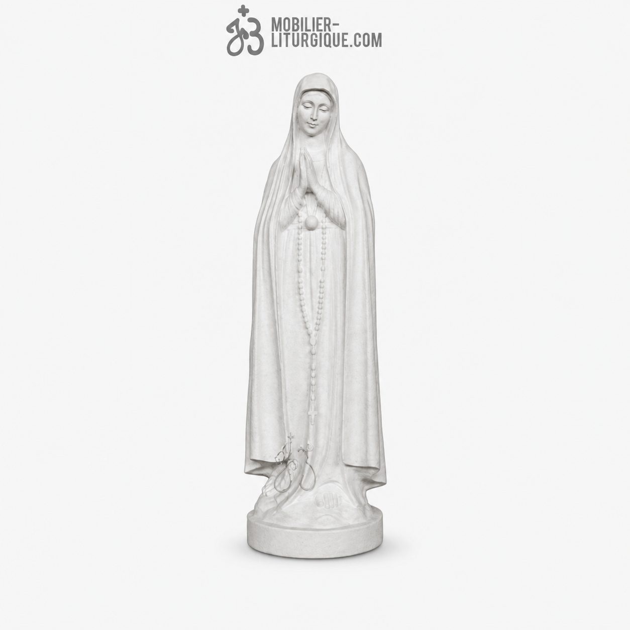 Statue Notre Dame de Fatima,en r&eacute;sine de poudre de marbre, 83 cm