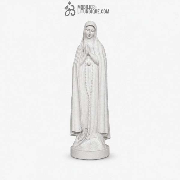 Statue Notre Dame de Fatima,en r�sine de poudre de marbre, 83 cm
