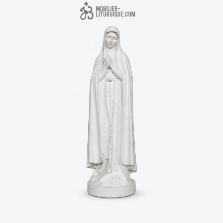 Statue Notre Dame de Fatima,en r&eacute;sine de poudre de marbre, 83 cm