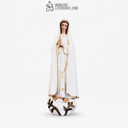 Statue Notre Dame de Fatima et enfants D&eacute;cor&eacute;e