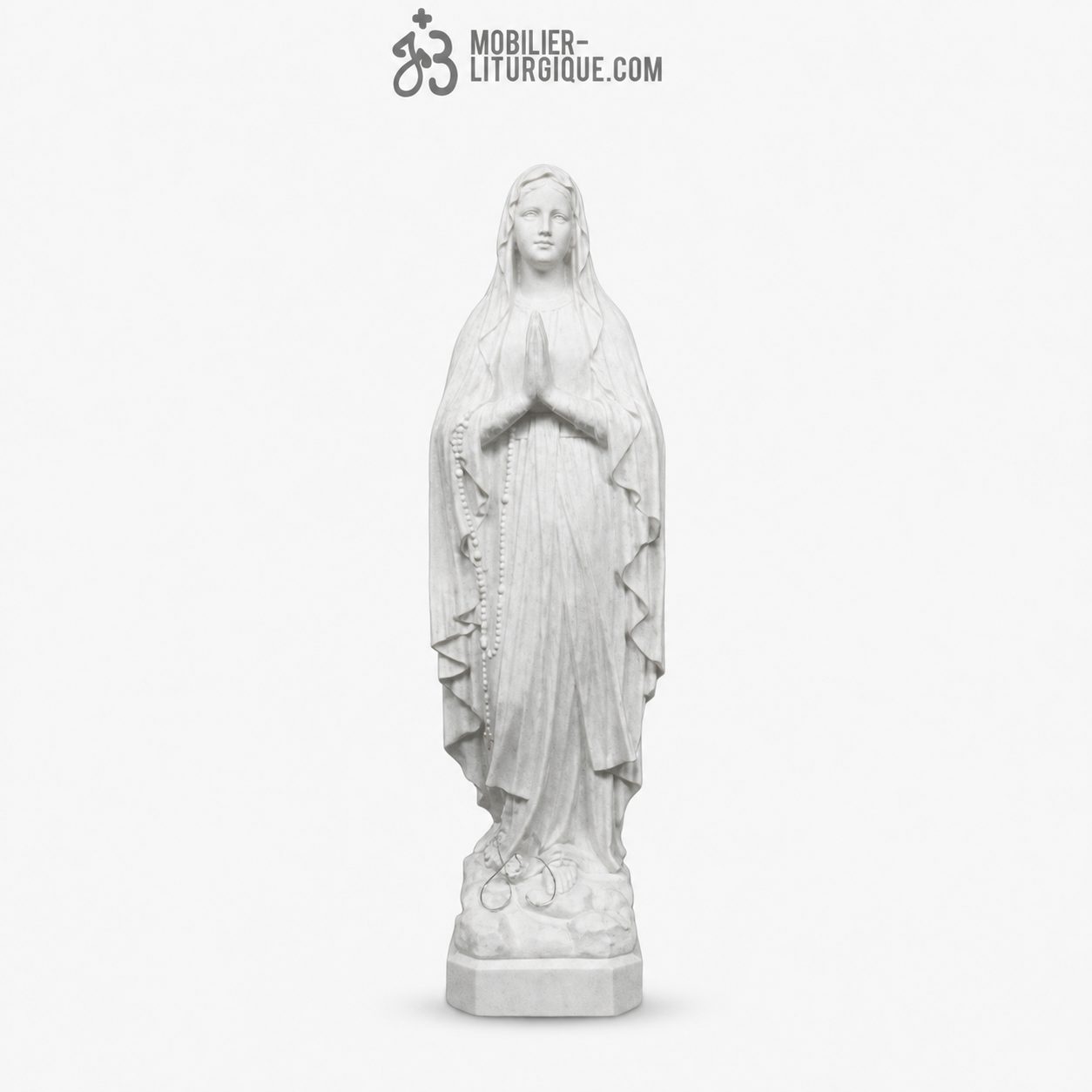 Statue Notre Dame de Lourdes, en r&eacute;sine de poudre de marbre,22-31-130 cm
