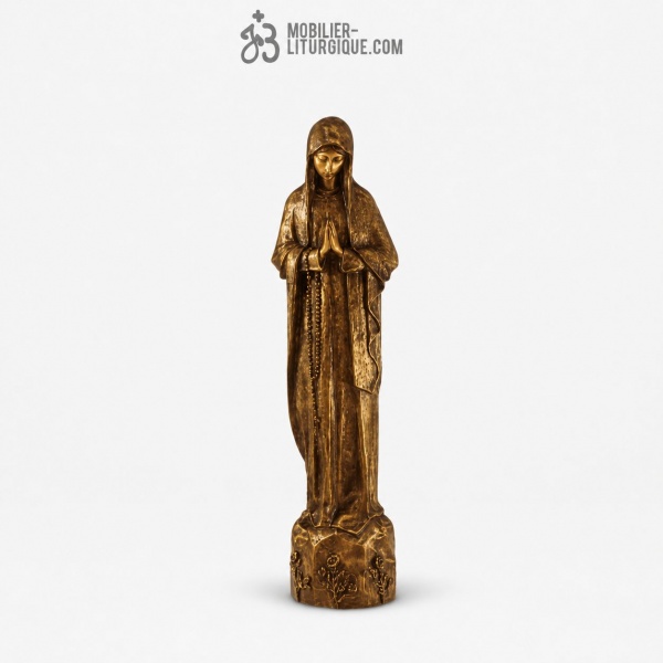 Statue Notre Dame de Lourdes Bronze