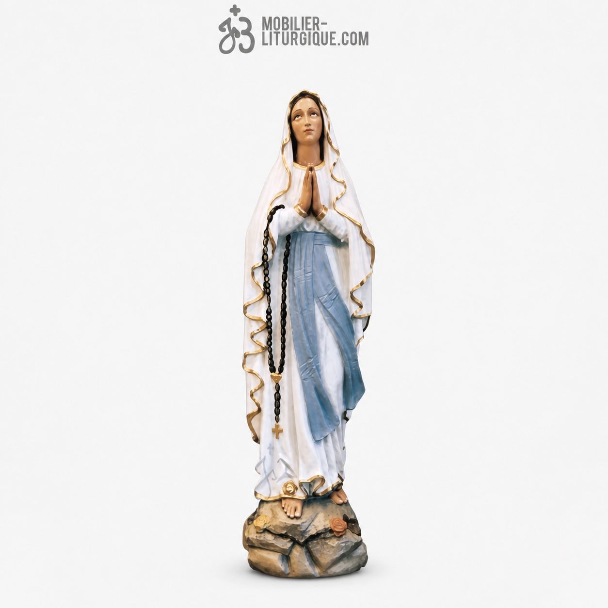 Statue Notre Dame de Lourdes color&eacute;e