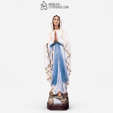 Statue Notre Dame de Lourdes color&eacute;e