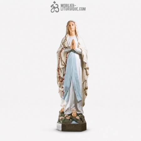 Statue Notre Dame de Lourdes D&eacute;cor&eacute;e