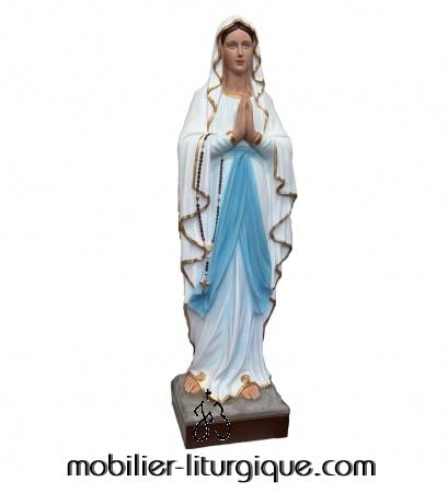 Statue Notre Dame de Lourdes en marbre blanc, 60-85 cm