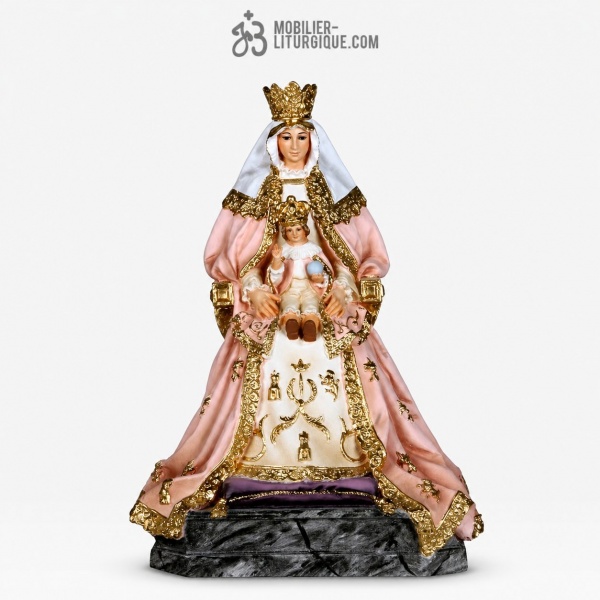 Statue Notre Dame Des Rois (vierge) Polychrome Antique