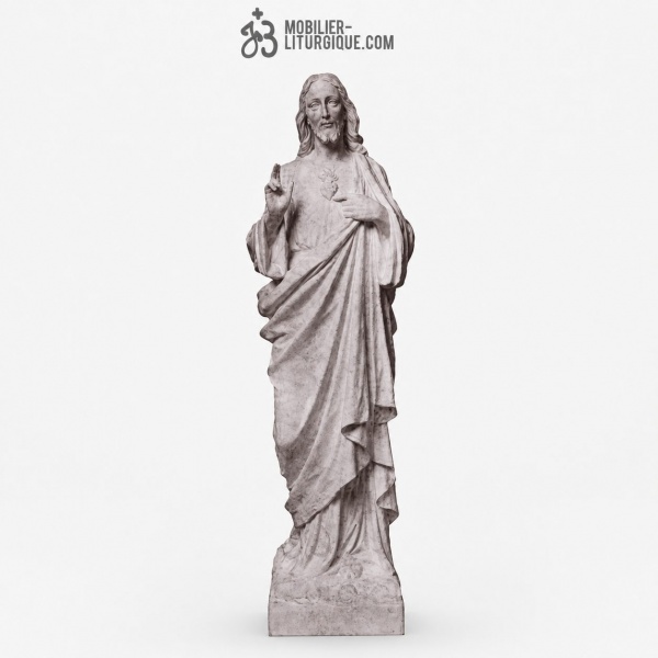 Statue Sacr� Coeur de J�sus : statue sur mesure Marbre