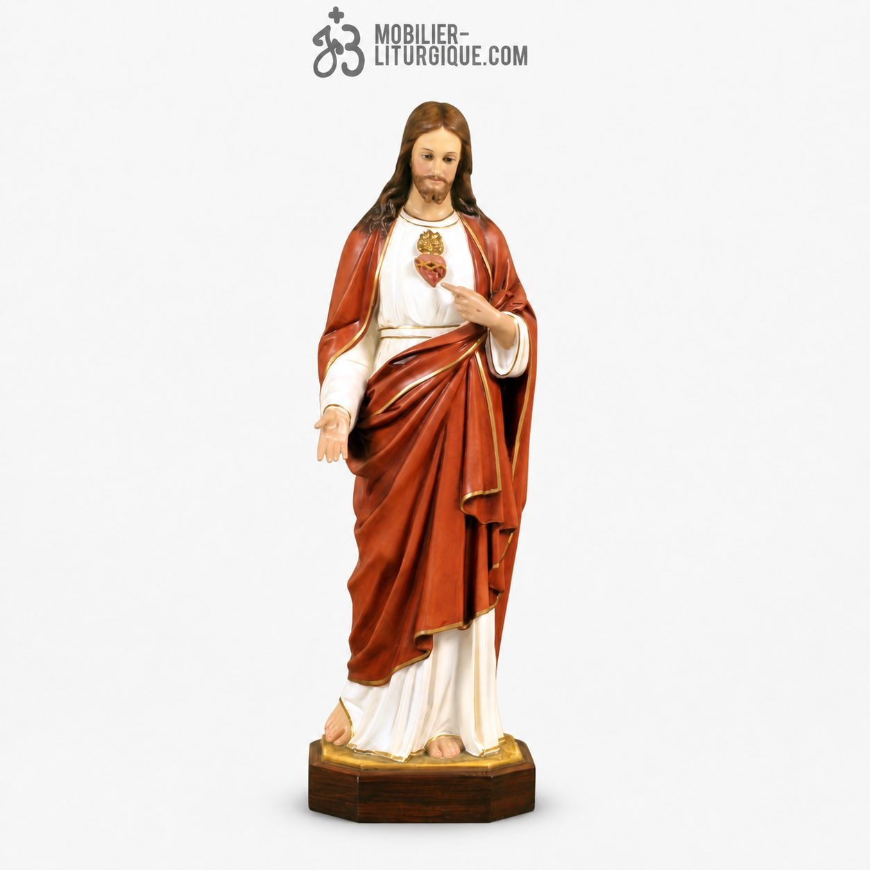 Statue Sacr&eacute; Coeur de J&eacute;sus Blanc