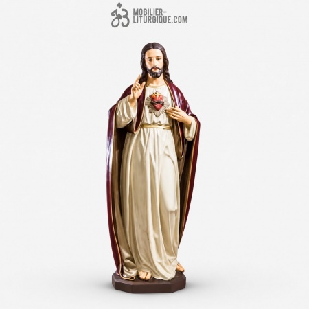 Statue Sacr&eacute;-Coeur de J&eacute;sus D&eacute;cor&eacute;e