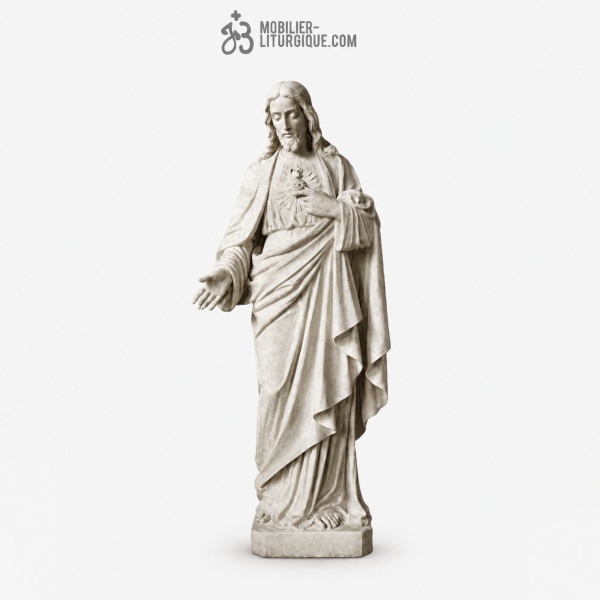Statue Sacr� Coeur de J�sus Marbre