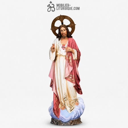 Statue Sacr� Coeur de J�sus Polychrome