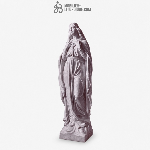 Statue Sacr� Coeur de Marie : statue sur mesure Marbre
