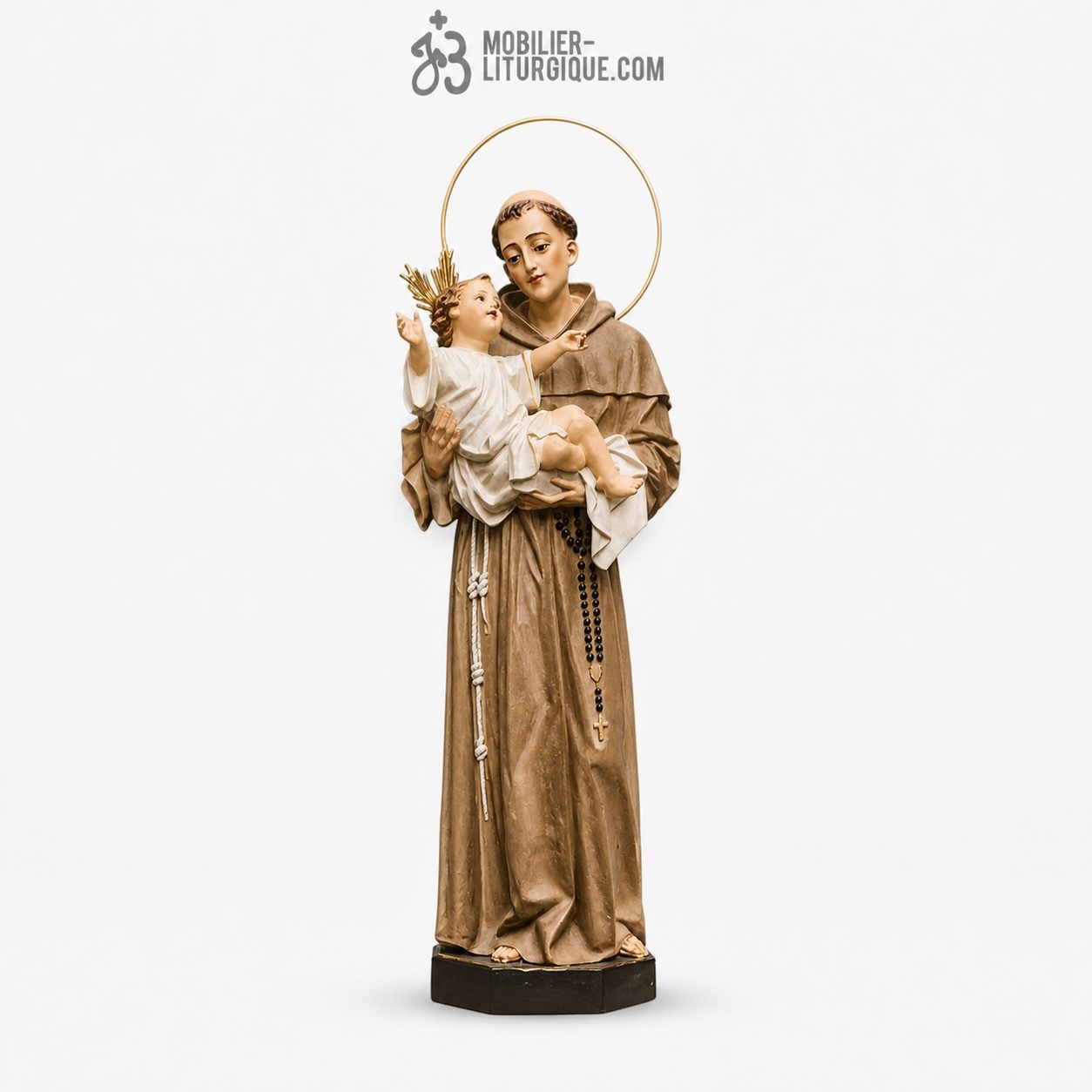Statue Saint  Antoine de Padoue Polychrome