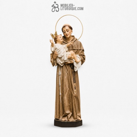 Statue Saint  Antoine de Padoue Polychrome