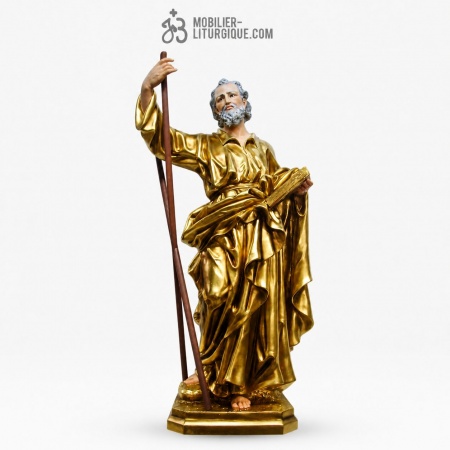 Statue Saint Andr� Peinture or