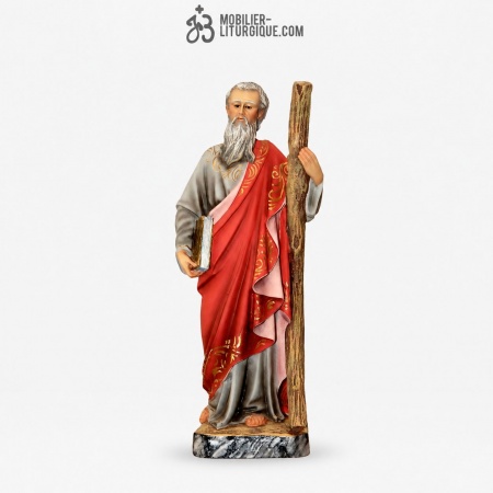 Statue Saint Andr� Polychrome Antique