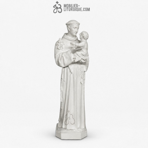 Statue Saint Antoine de padoue, en marbre reconstitu�,100-130-160 cm