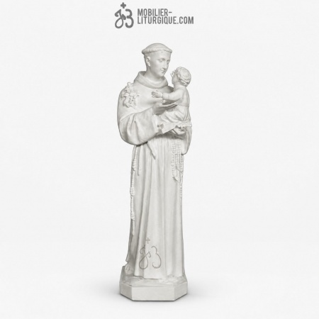 Statue Saint Antoine de padoue, en marbre reconstitu&eacute;,100-130-160 cm