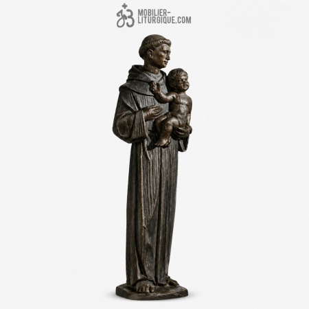 Statue Saint Antoine de Padoue Polychrome Antique