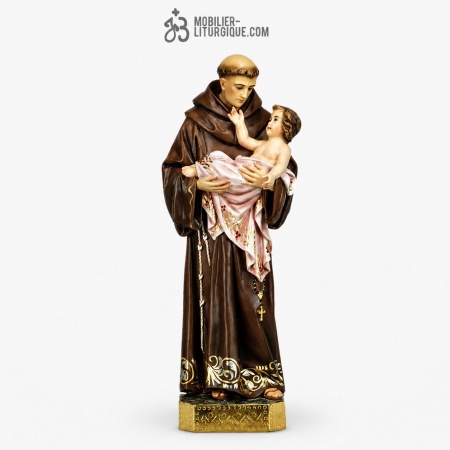 Statue Saint Antoine de Padoue Polychrome Antique