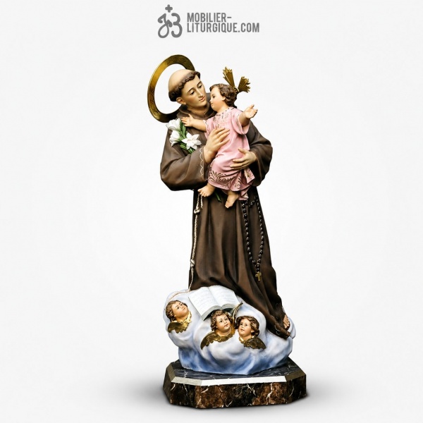 Statue Saint Antoine de Padoue Polychrome