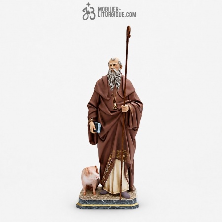 Statue Saint Antoine Polychrome Feuille d\'or
