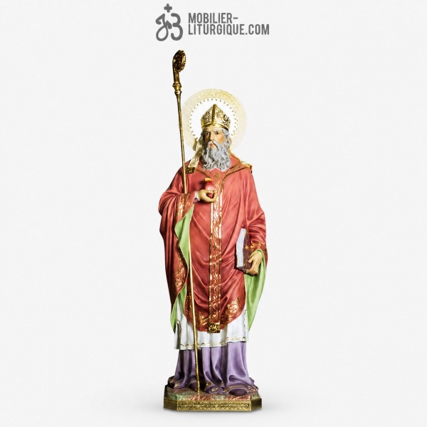 Statue Saint Augustin Polychrome