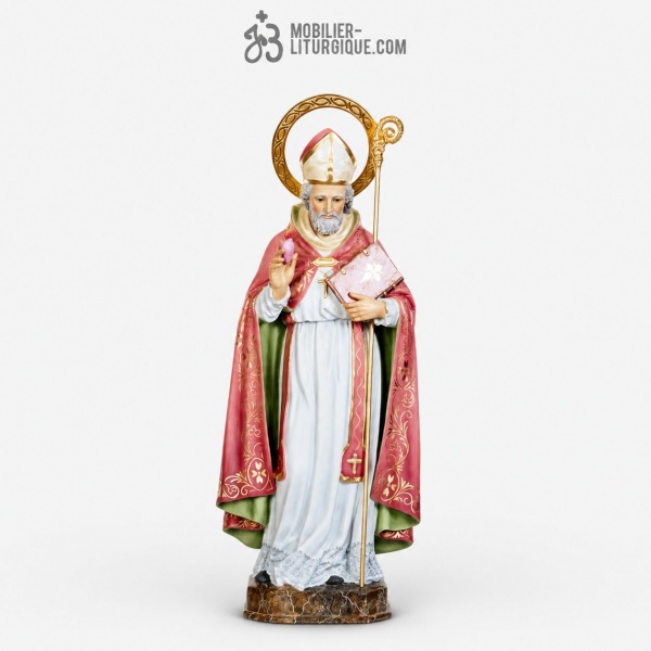 Statue Saint Augustin Polychrome