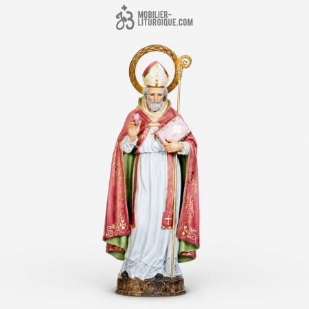 Statue Saint Augustin Polychrome
