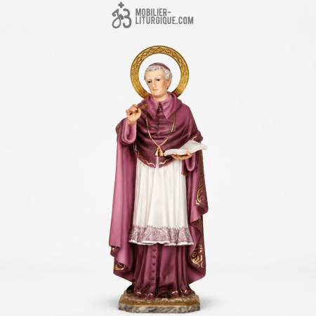 Statue Saint Charles Borrom&eacute;e Polychrome