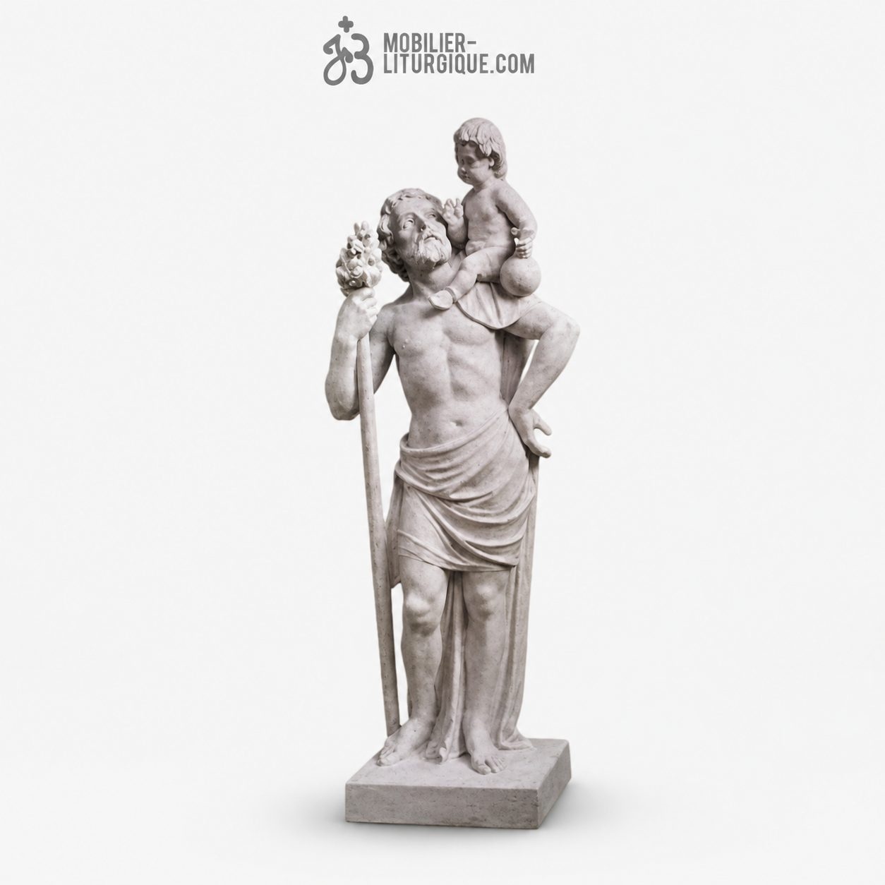 Statue Saint Christophe : statue sur-mesure Marbre